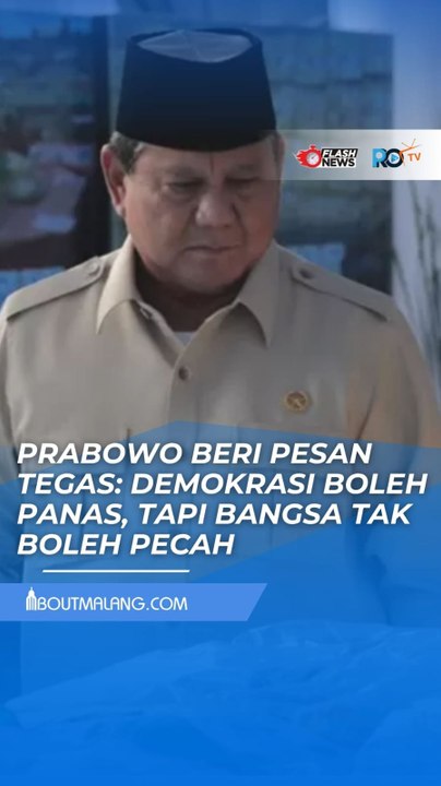 PESAN TEGAS PRABOWO DI MABES POLRI: DEMOKRASI BOLEH PANAS, TAPI BANGSA TAK BOLEH PECAH