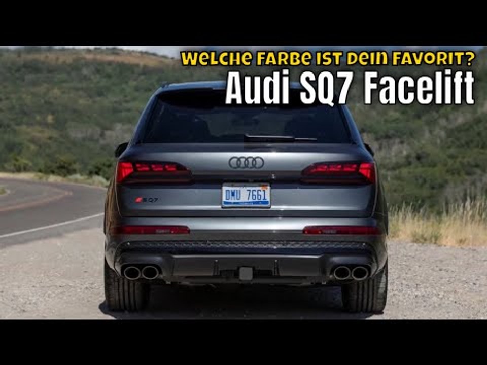 2025 audi sq7 facelift – farben, features & fahrspaß | daytona gray, ascari blue, tamarind brown