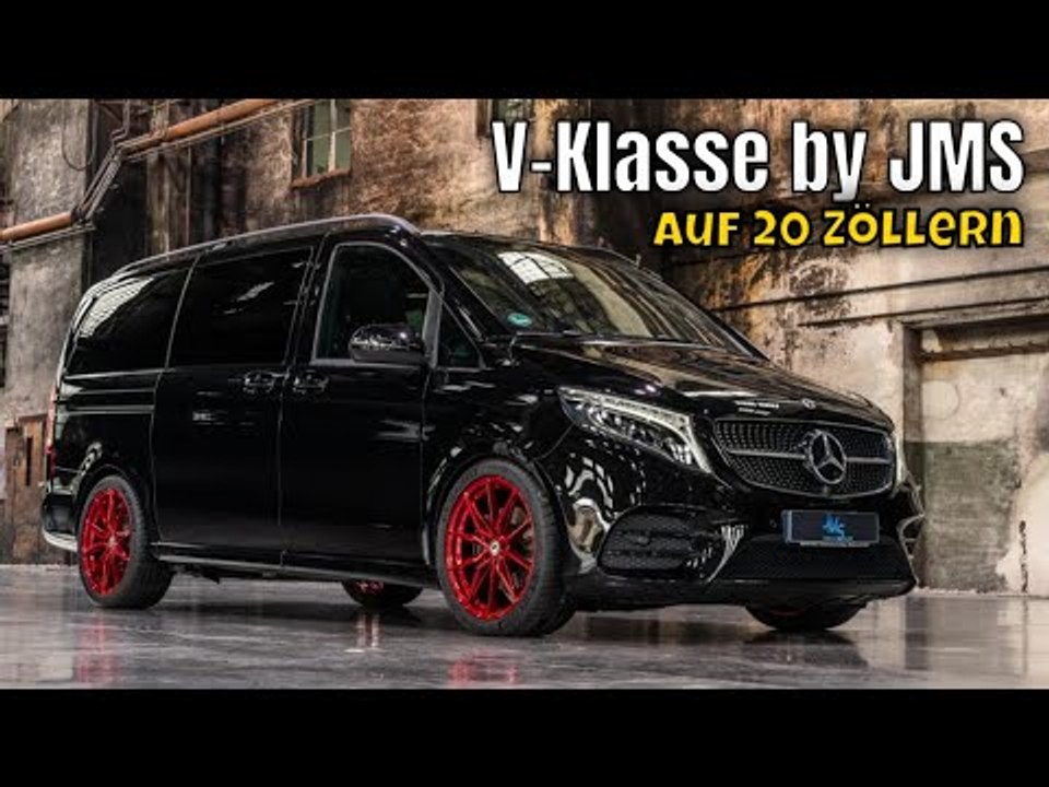 Schwarze V-Klasse mit roten Schmidt-Felgen – Tuning-Highlight von JMS