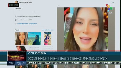 COLOMBIA l Social media content that glorifies crime and violence