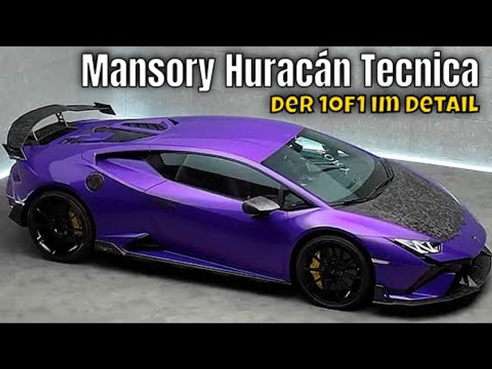 2025 Mansory Lamborghini Huracán Tecnica: Einzigartiges Tuning in Viola Pasifae!