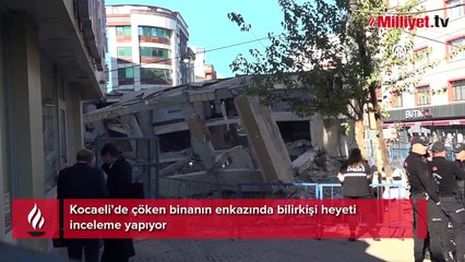 Gebze’de 7 katlı binanın çöküşü: Bilirkişiler enkazda inceleme yapmaya başladı