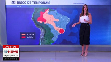 Previsão do Tempo: Chuvas e baixas temperaturas atingem a maior parte do Brasil