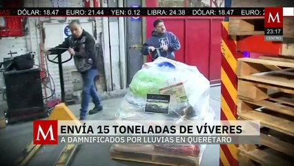 Más de quince toneladas de víveres recaudadas por Fundación Multimedios para afectados en Querétaro