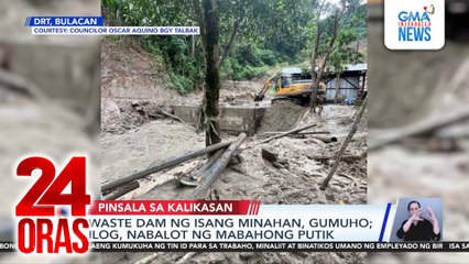 Waste dam ng isang minahan, gumuho; ilog, nabalot ng mabahong putik | 24 Oras