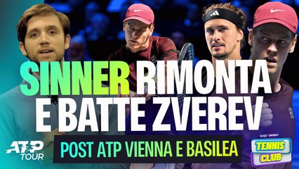 Jannik Sinner vince il titolo a Vienna: rimontato e sconfitto Zverev | Post Atp Vienna & Basilea