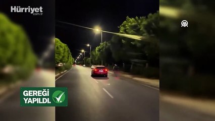 Antalya'da trafik güvenliğini tehlikeye düşüren motosiklet sürücüsüne ceza