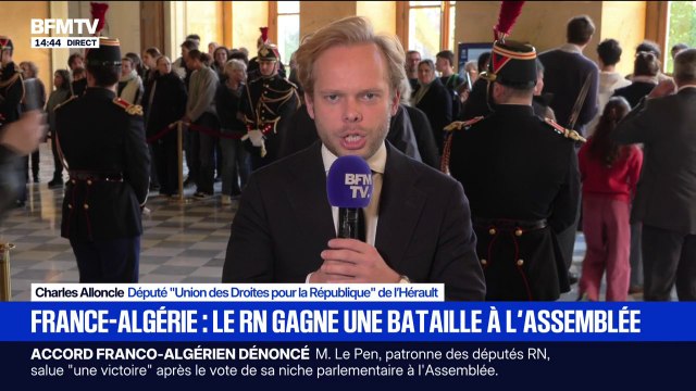 Accords France-Algérie: C''est une victoire pour le Rassemblement national (...) et une victoire pour les Français , estime Charles Alloncle, député UDR