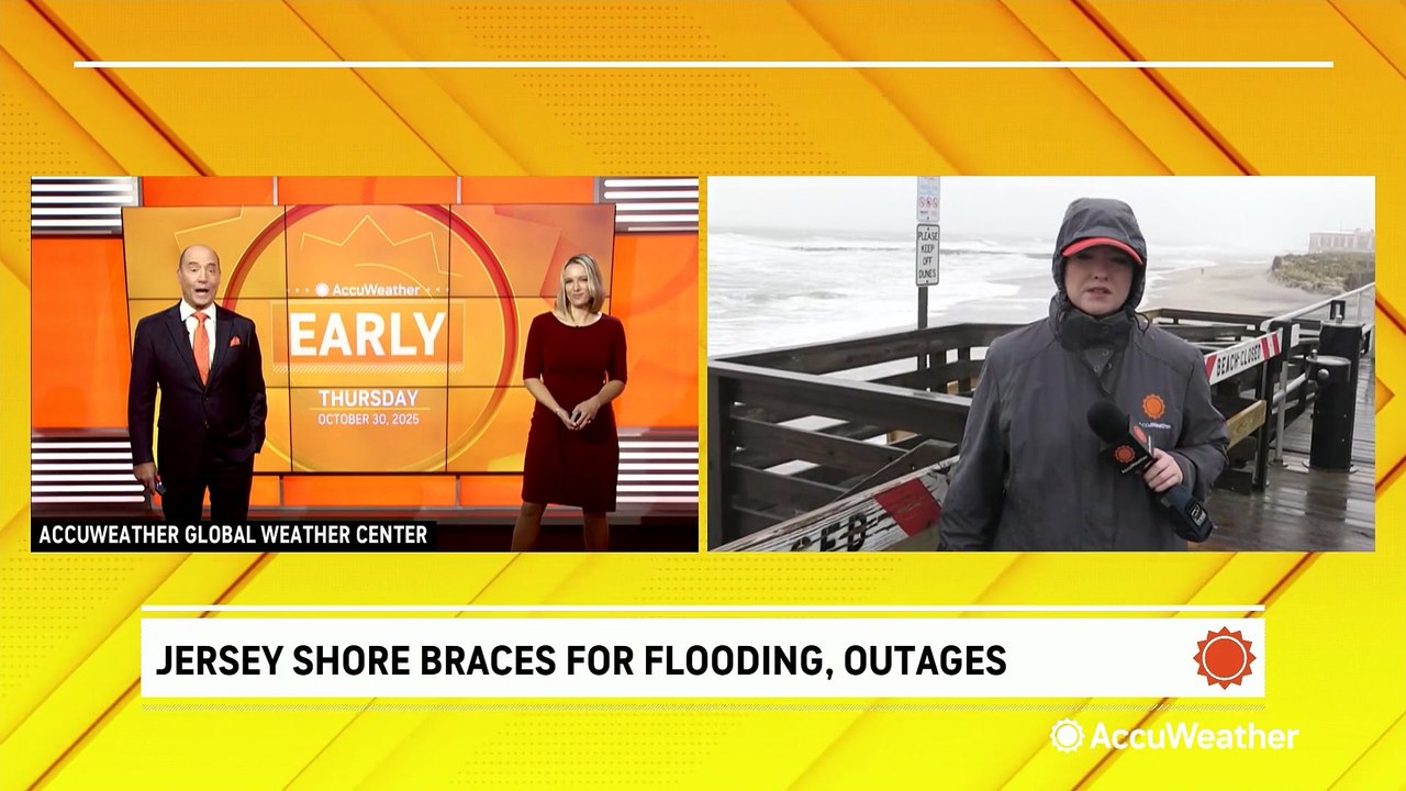 Jersey shore braces for flooding and power outages