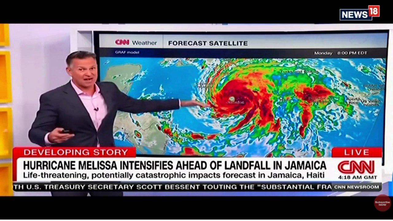LIVE Now: Hurricane Melissa Intensifies Near Jamaica | National Weather Alert N18G #newslive