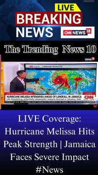 LIVE Coverage: Hurricane Melissa Hits Peak Strength | Jamaica Faces Severe Impact #News