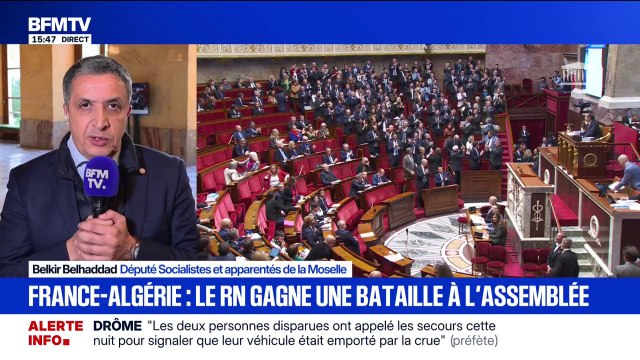 Accords France-Algérie: C'est un coup extrêmement dur porté à l'amitié franco-algérienne , déplore Belkhir Belhaddad, député Socialistes et apparentés