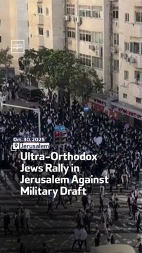 Ultra-Orthodox Jews Rally in Jerusalem Against Military Draft