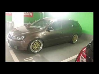 VW Golf 6 Variant mit 18 Zoll Gold Silber Alus und Fahrwerk Tuning