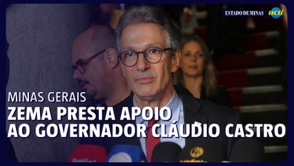Zema presta apoio a Cláudio Castro e critica governo Lula