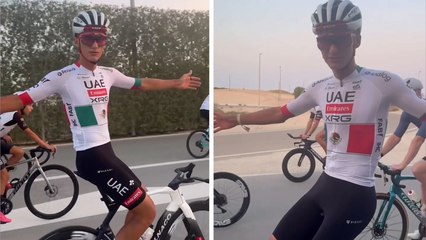 Isaac del Toro ''presume'' por primera vez su jersey de Campeón Nacional