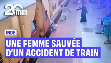 Inde : Un policier sauve une femme d'un ACCIDENT de train