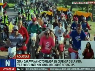 Apure | Gran caravana de motorizados recorrió el municipio Achaguas en defensa de la patria