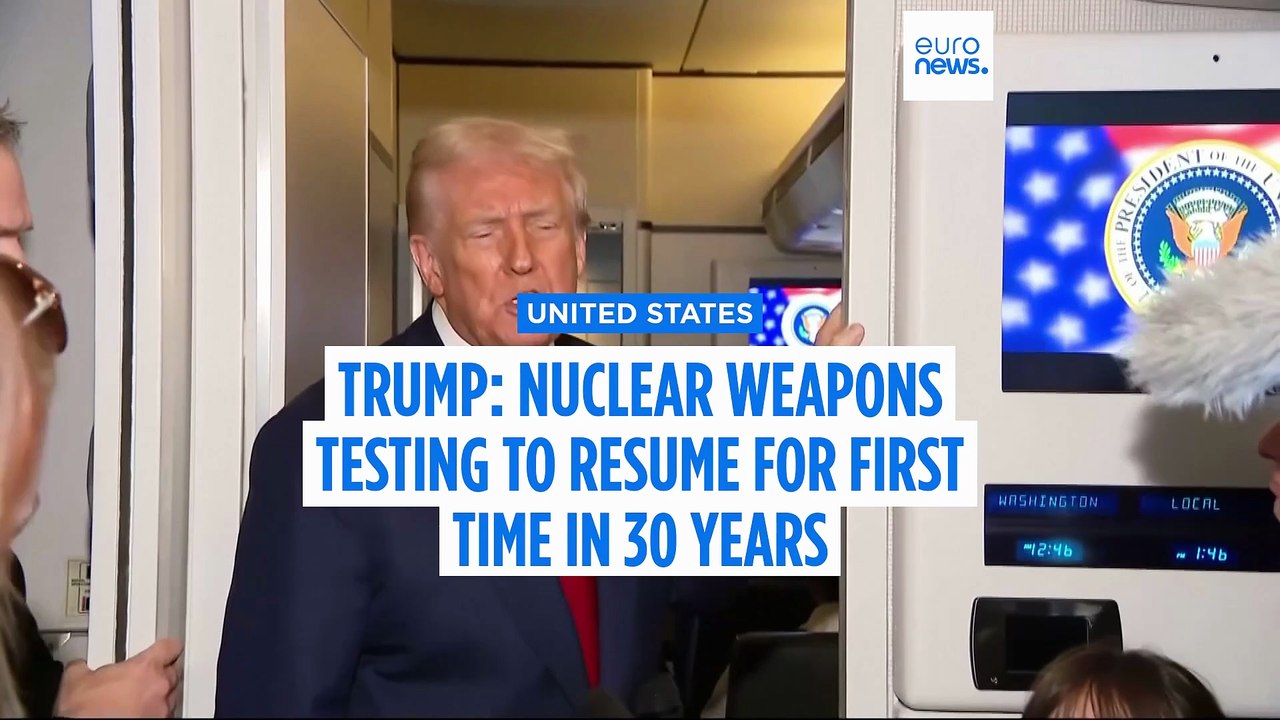 US will resume testing nuclear weapons for first time in 30 years, Trump says