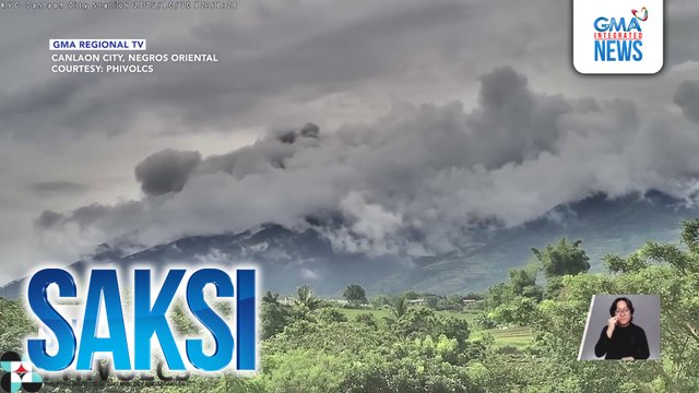 Bulkang Kanlaon, muling nagbuga ng usok at abo; nananatili sa alert level 2 | Saksi