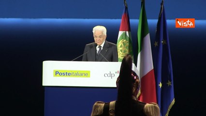 Mattarella: "27 milioni di risparmiatori postali sono una pacifica armata del risparmio"