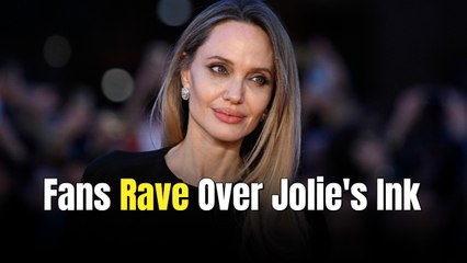 Angelina Jolie Flaunts Her Massive Back Tattoos In A Backless Dress While Attending The Red Carpet Premiere For Her New Film In Italy