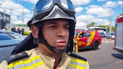 Tenente dos Bombeiros fala sobre vítima de capotamento após colisão perto da rodoviária de Cascavel