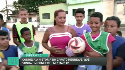 Conheça a história do garoto Henrique, que sonha em conhecer Neymar JR