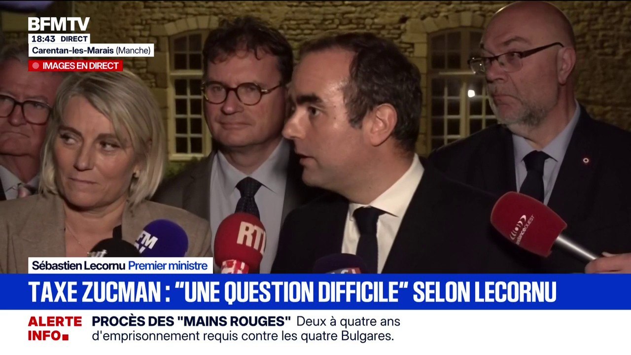 Taxe Zucman: "Il ne faudrait pas que des impôts improvisés créés des faillites certaines", déclare Sébastien Lecornu