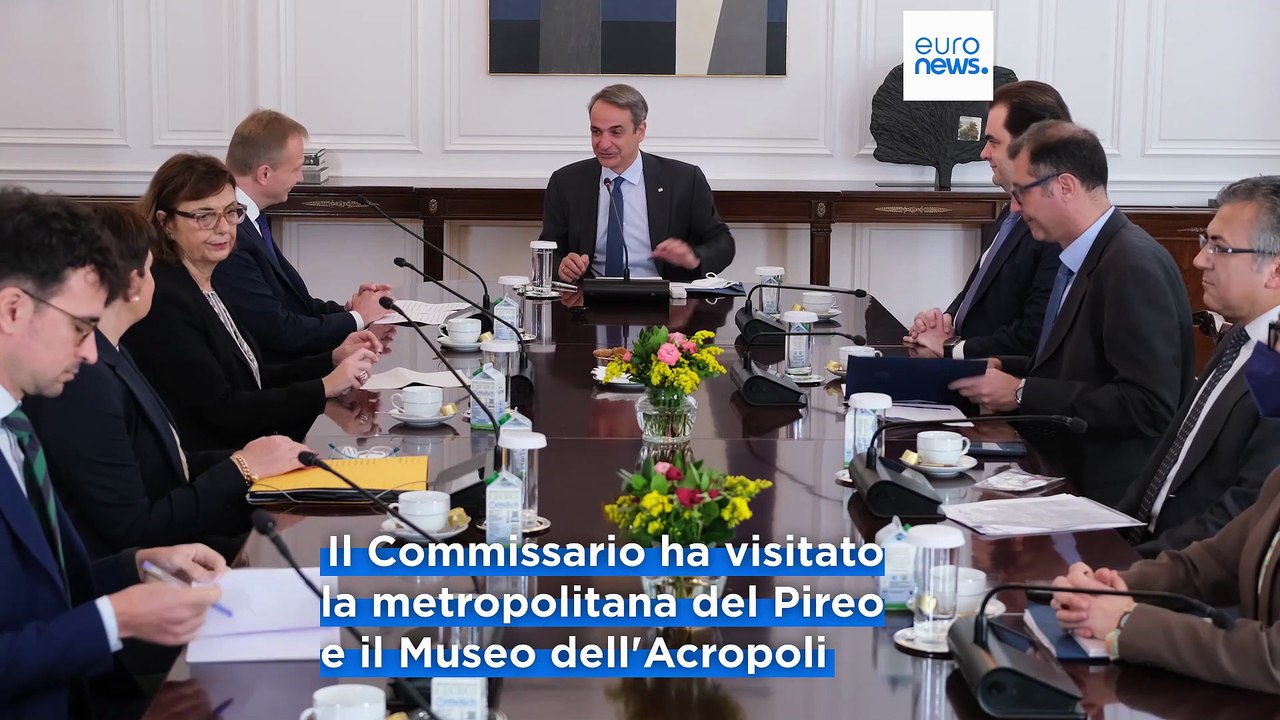 Commissario Ue per il bilancio ad Atene: lodi a ripresa economica greca nell'incontro con Mitsotakis