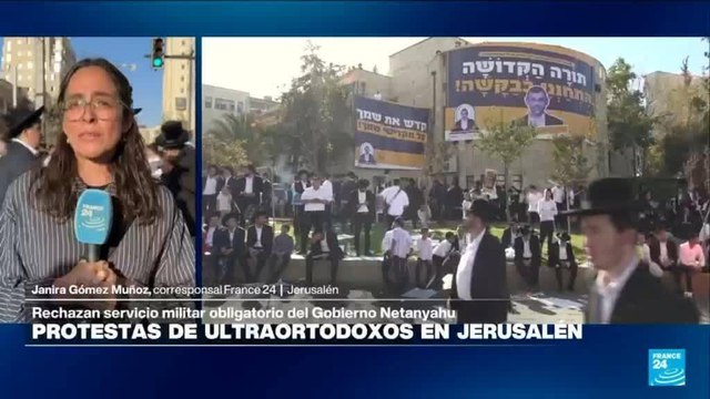 Informe desde Jerusalén: ultraortodoxos israelíes protestan en masa contra el reclutamiento militar