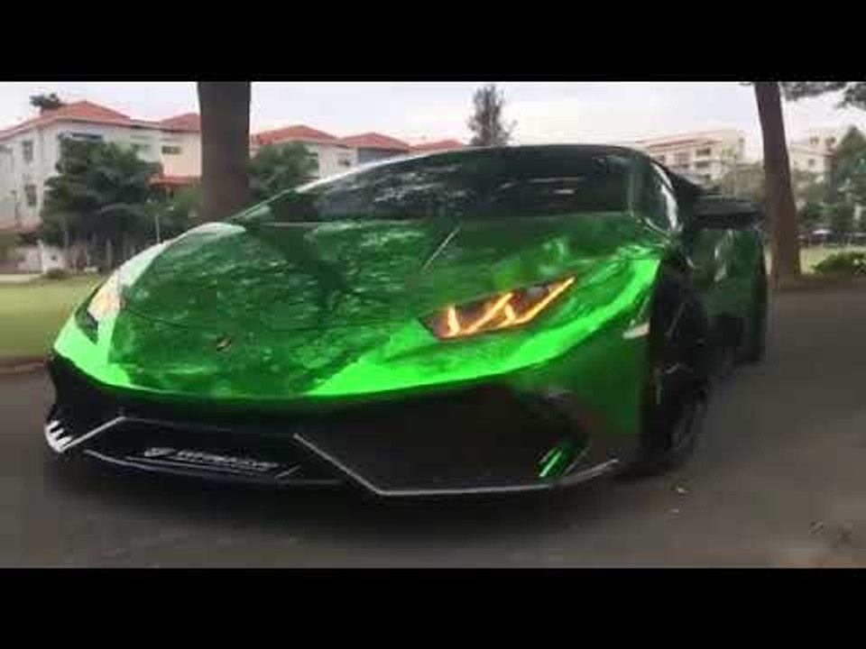 Mansory Lamborghini Huracan Vollfolierung Chromgrün auf Vossen Felgen