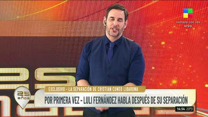 Luli Fernández explicó cuándo se separó de Cristian Cúneo Libarona y dio los motivos: "Algo..."