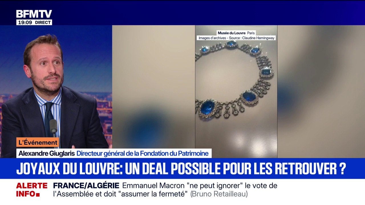 Casse du Louvre: "Chaque interpellation […] est de nature à susciter l'espoir de retrouver ces joyaux", Alexandre Giuglaris, directeur général de la Fondation du Patrimoine
