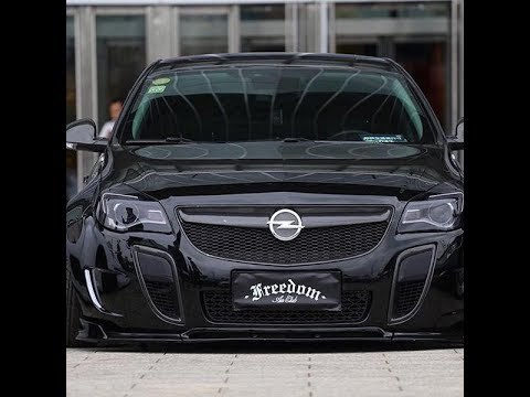 Tuning Airride im schwarzen Opel Insignia Widebody
