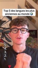Top 5 des langues les plus anciennes au monde #langue