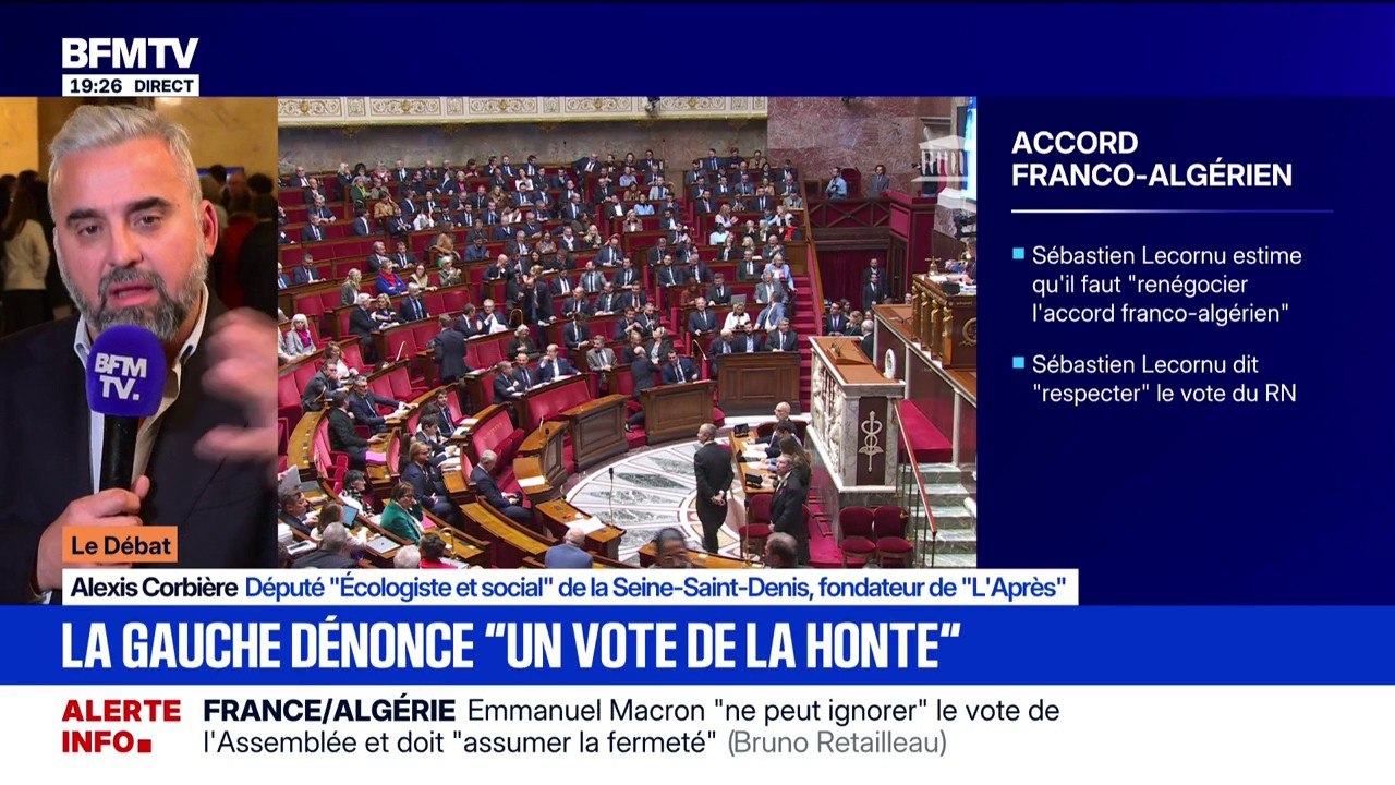 Dénonciation de l'accord franco-algérien: Alexis Corbière déplore "un texte de tension et xénophobe"