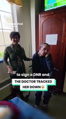 He lit up when he realized who she was 😭