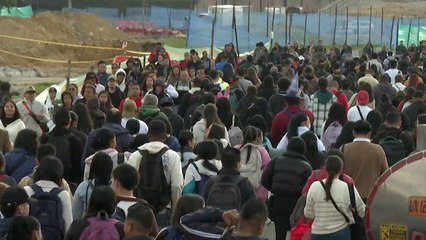 A los bogotanos no les quedó de otra que caminar a sus lugares de trabajo y estudio por protestas de motos