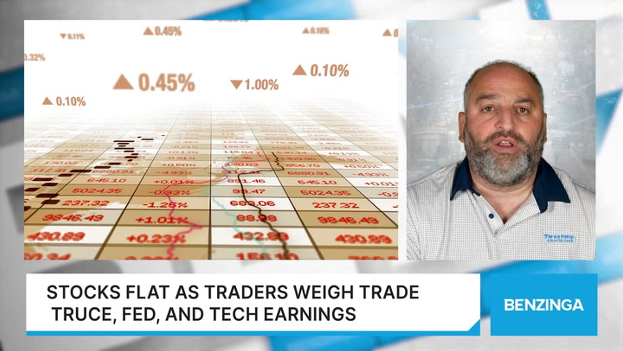 Stocks Flat As Traders Weigh Trade Truce, Fed, And Tech Earnings