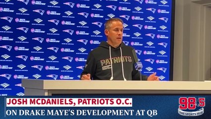 Josh McDaniels on Drake Maye's development