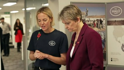 Cooper visits Halo Trust to see mine-clearing gear
