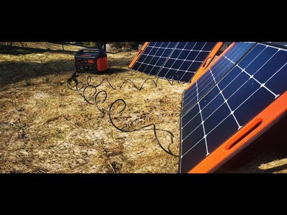 SolarSaga 100W Solarpanels + Jackery Solargenerator 1000 (Walkaround Gerät & Panels)