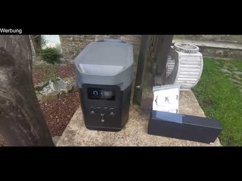 EcoFlow DELTA 2 Portable Power Station (2.400 Watt / 1024 Wh) mit Solarkollektoren (400 Watt)
