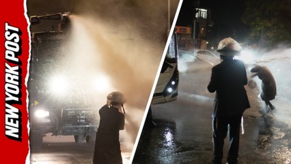 Israeli police douse Orthodox draft protesters with water cannons