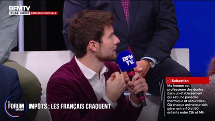 FORUM BFMTV - "L'ascenseur social qui s'appelle l'école […] est en panne", le vif échange entre Julian, professeur à la Sorbonne et Laura, auto-entrepreneuse
