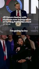 JD Vance clashes with students over immigration at Turning Point USA event