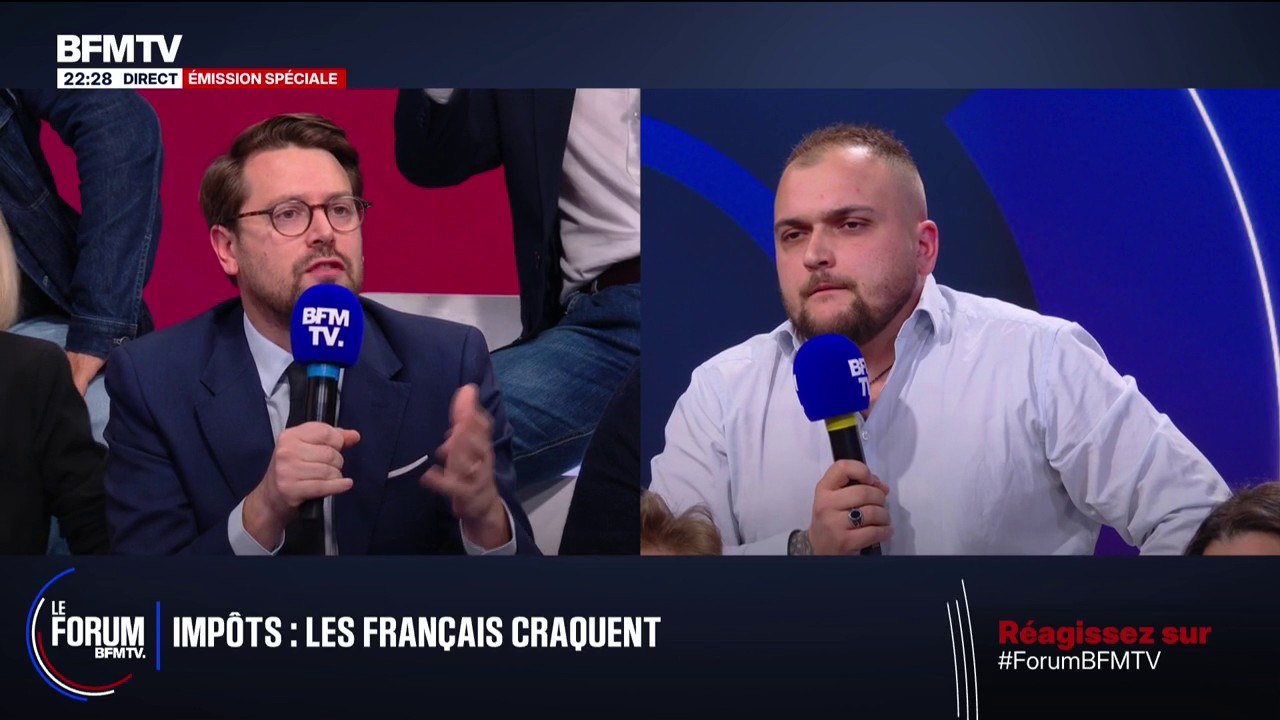 FORUM BFM - "Vous êtes le parti de la jalousie": Samuel Ferreira, artisan dans le BTP, s'adresse à Benjamin Lucas-Lundy, député Génération.s des Yvelines