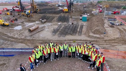 El primer equipo del Atlético visita las obras de la Ciudad del Deporte