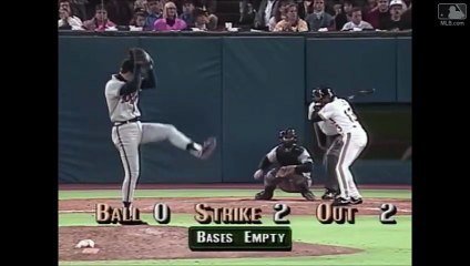 John Smoltz (ATL) gets the final out of Game 7 of the NLCS (10/17/91)